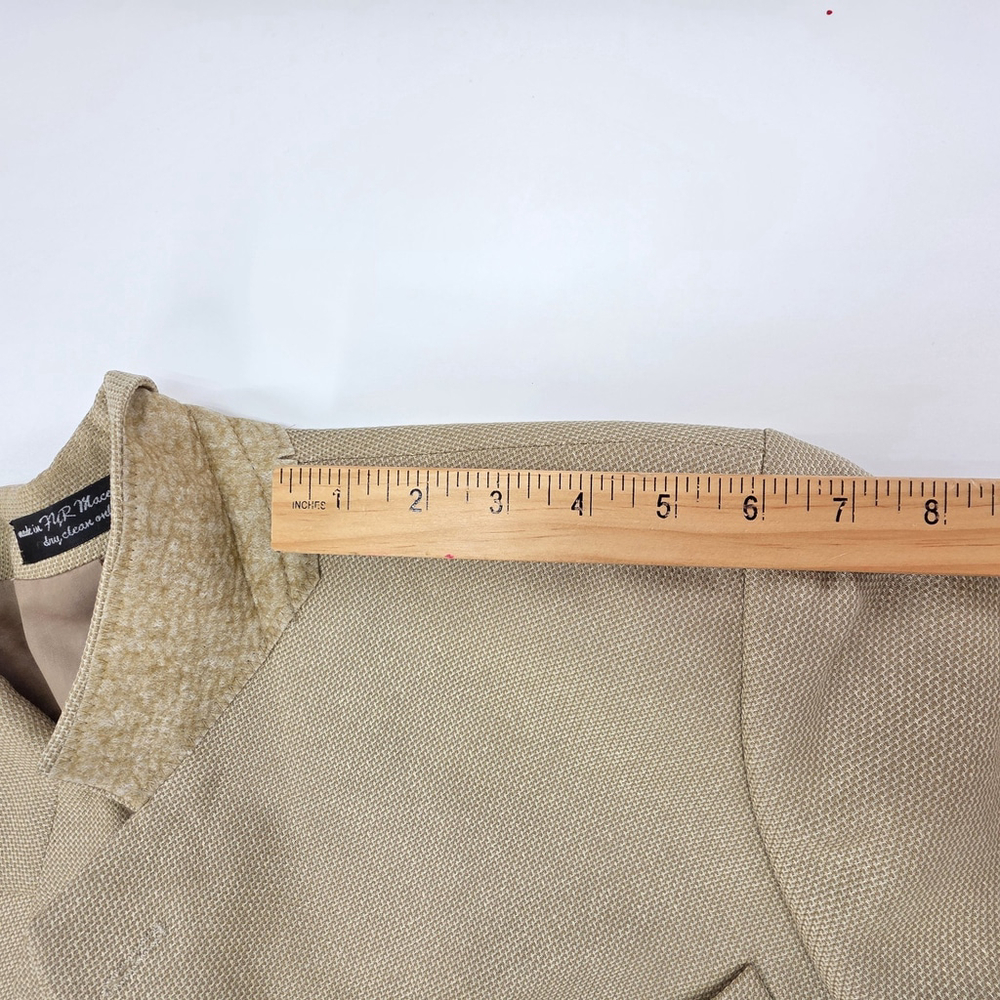 Quiet Luxury Gianfranco Ruffini Blazer Men 40R Tan Italian Tailored Jacket - Picture 11 of 16